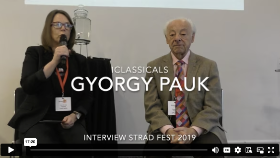 Irma de Jong and Gyorgy Pauk at Stradfest 2019